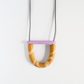 Mini Arc Necklace, Lilac and Mustard Curious Makers