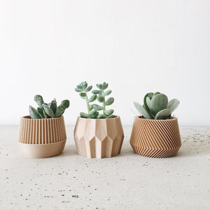 Geometric Planters, Set of 3 | Curious Makers