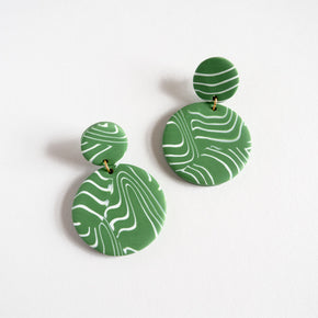 Disk Earrings, Olive | Curious Makers