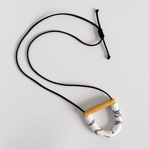 Mini Arc Necklace, Mono and Mustard | Curious Makers