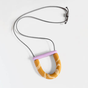 Mini Arc Necklace, Lilac and Mustard Curious Makers