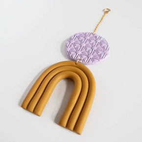 Mini Wall Hanging, Mustard and Lilac | Curious Makers