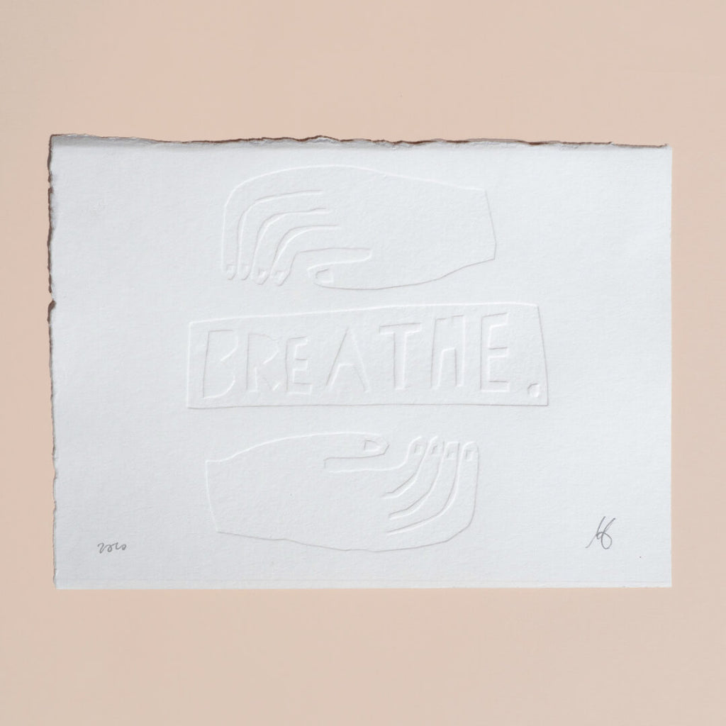 Breathe A5 Embossed Print Curious Makers