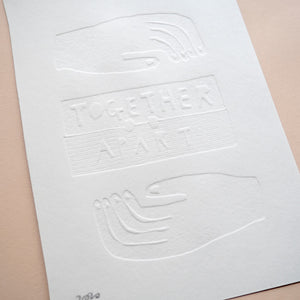 Together Apart Embossed Print by Meg Fartharly Curious Makers