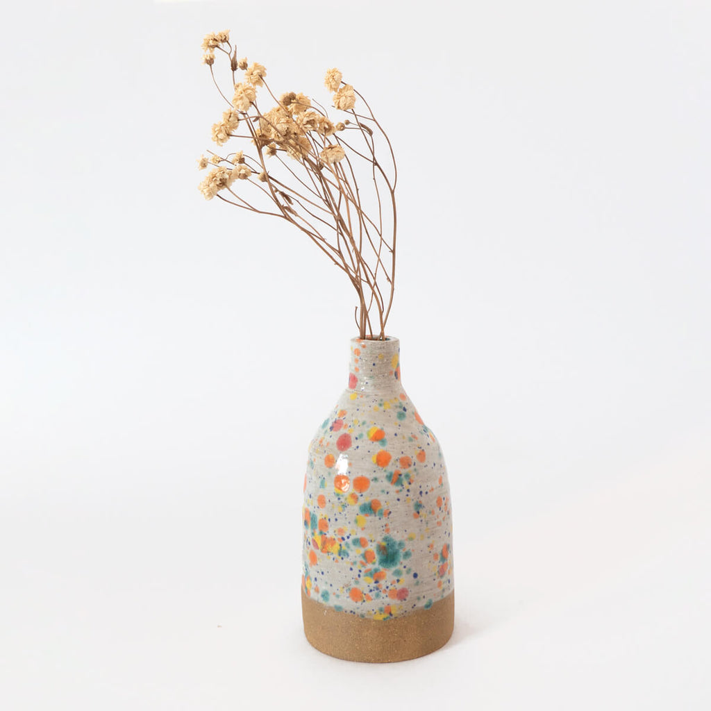 Speckle Ceramic Bud Vase, Tall