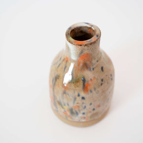 Mini Speckle Bud Vase, Brown