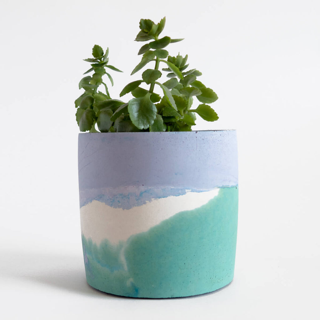 Round Planter, Sage and Lilac | Curious Makers