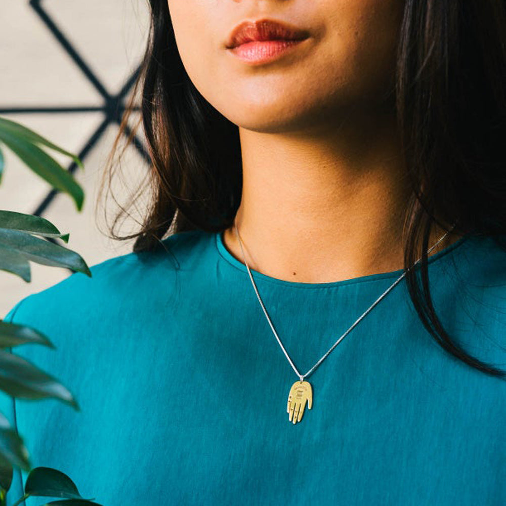 Palm Necklace, Brass | Curious Makers